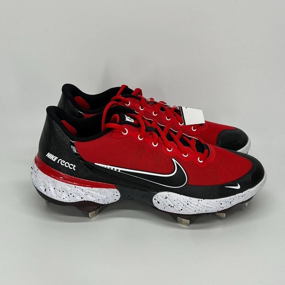 Nike Other - Nike Men's Alpha Huarache Elite 3 Low CK0746-602 Red Black Baseball Cleats Sz 8